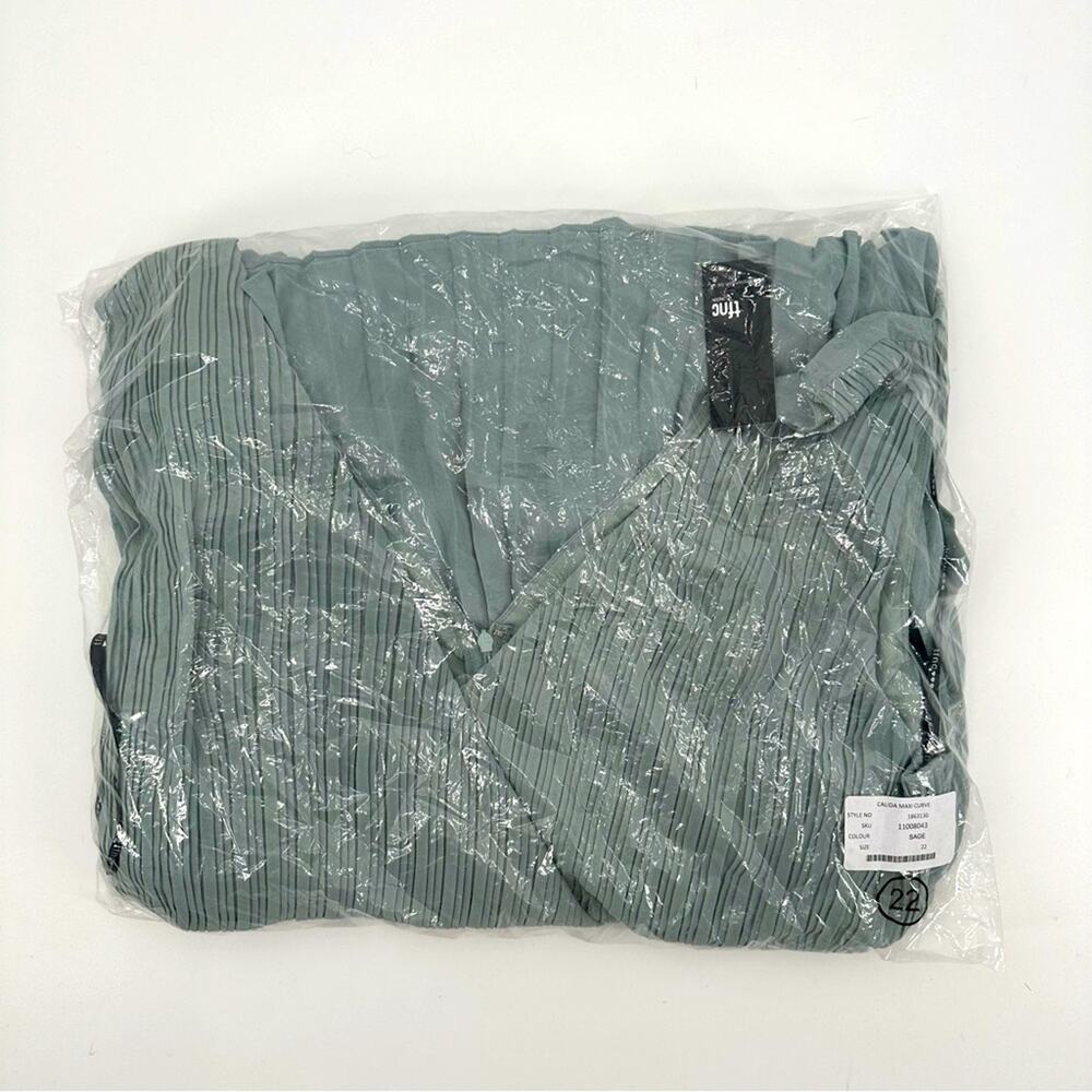 ASOS TFNC Calida Maxi Dress in sage Size US 18 - Picture 10 of 11